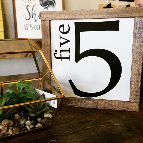 Small Number Sign - 7x7